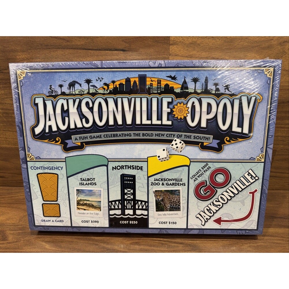 Jacksonville Opoly Board Game Florida New Sealed Late For The Sky